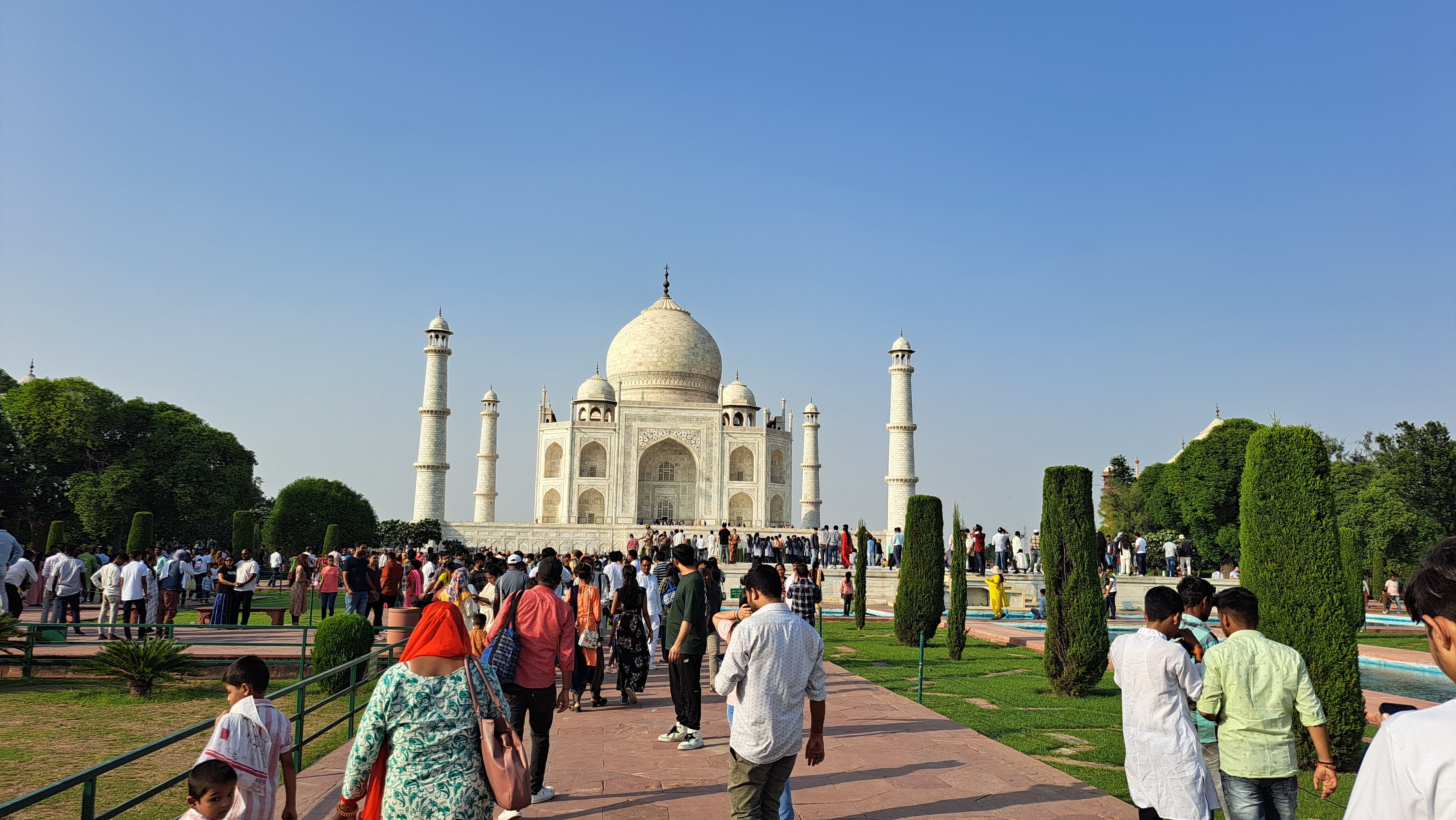 la visita al Taj Mahal