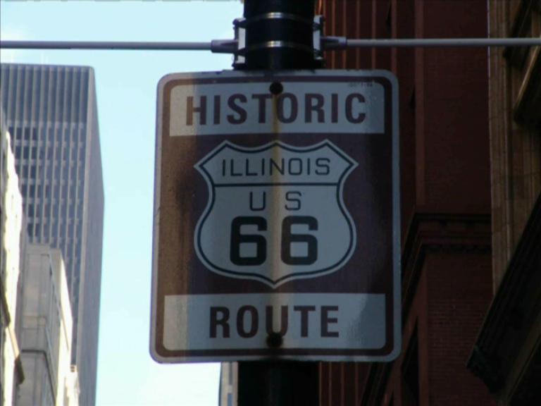 Cartel de inicio de la ruta 66 en chicago Chicago
