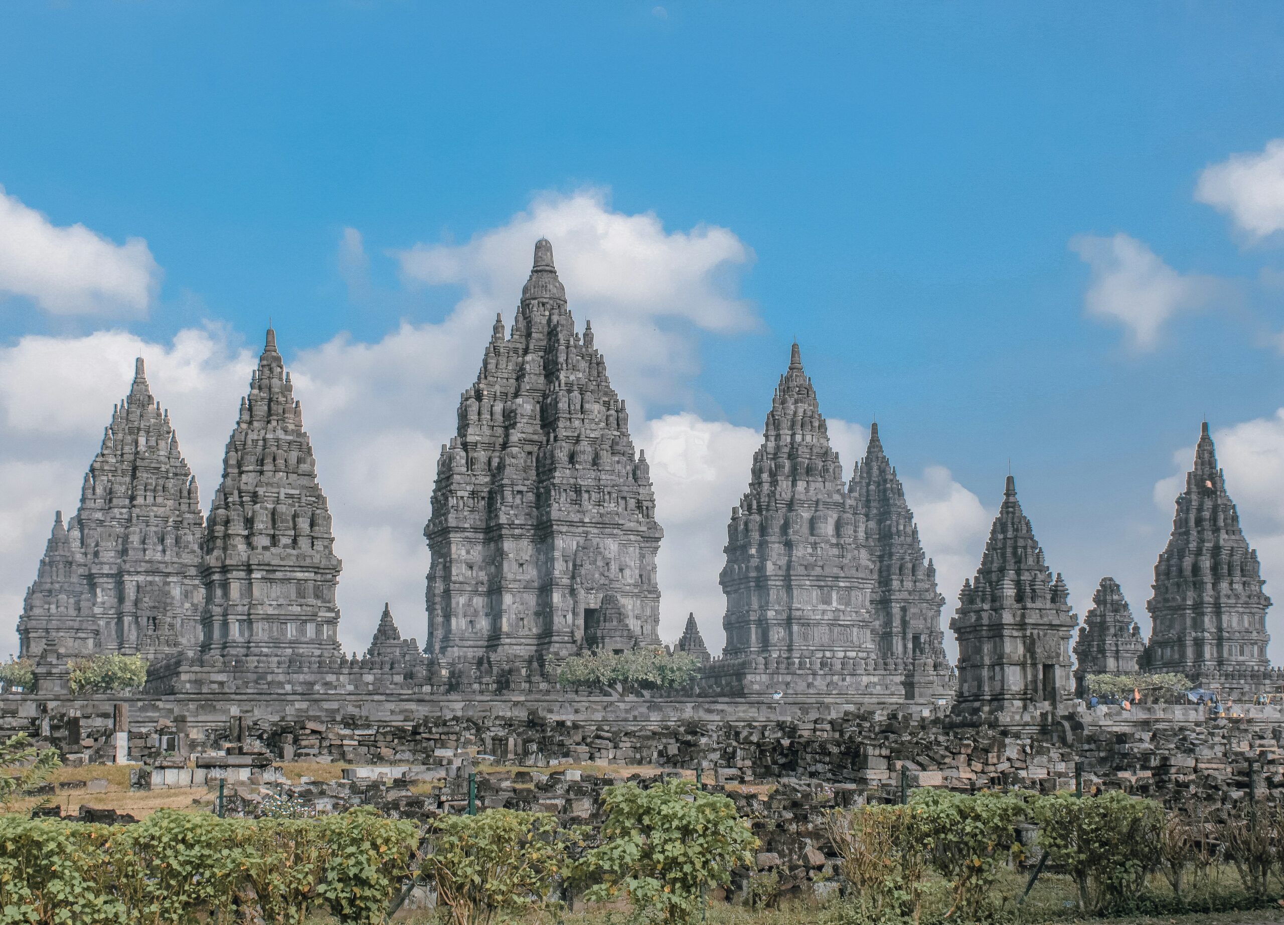 Prambanan Templos de Prambanan al atardecer